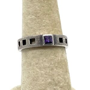 Amethyst 925 Sterling Silver Ring Size 7
